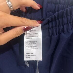 Navy Blue Elastic Waist jogger pants